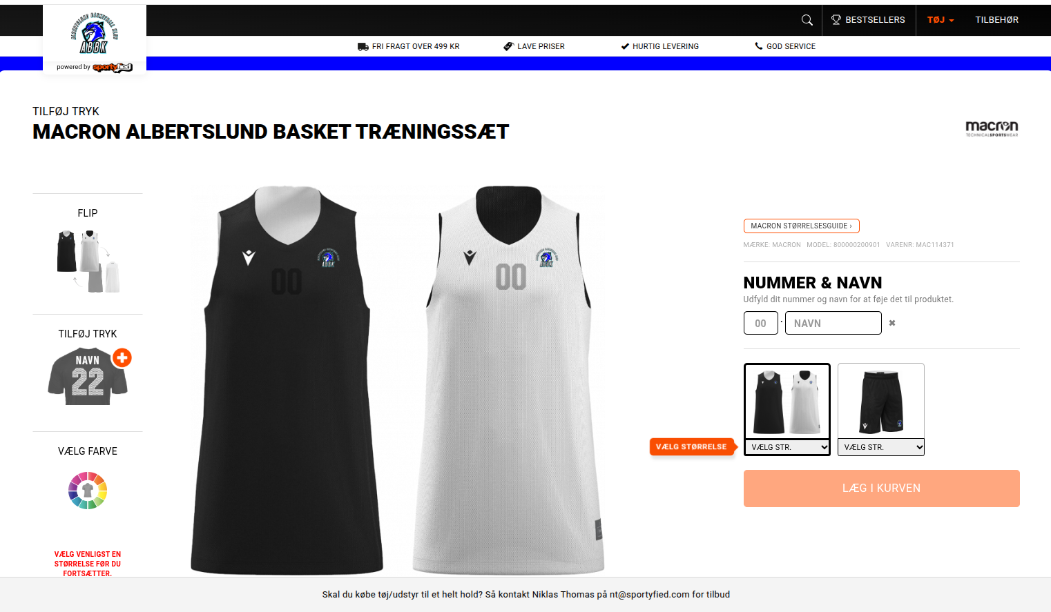 Macron Albertslund Basket Træningssæt